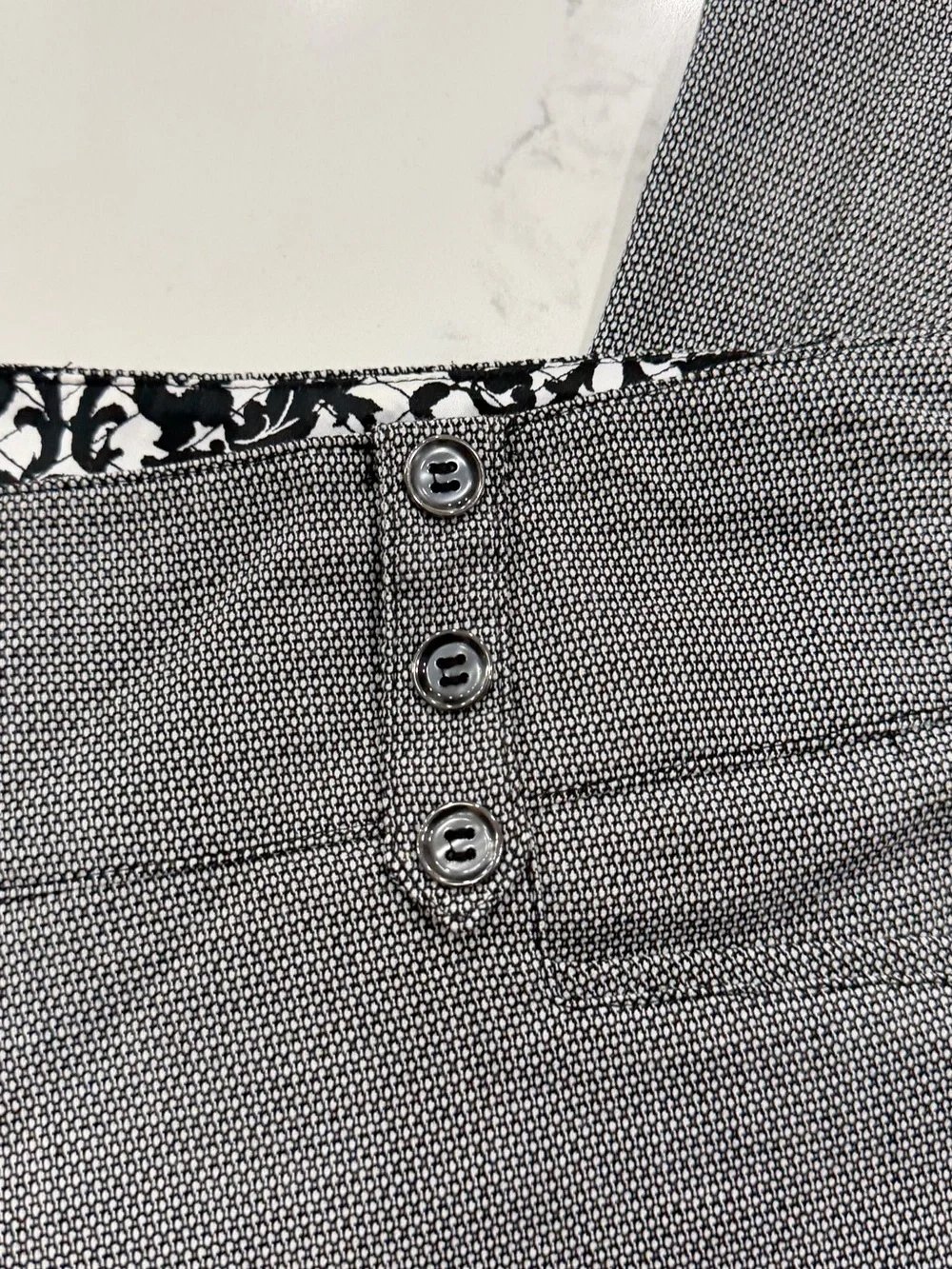 Joe B Men's Gray Dress Pants - Subtle Pattern